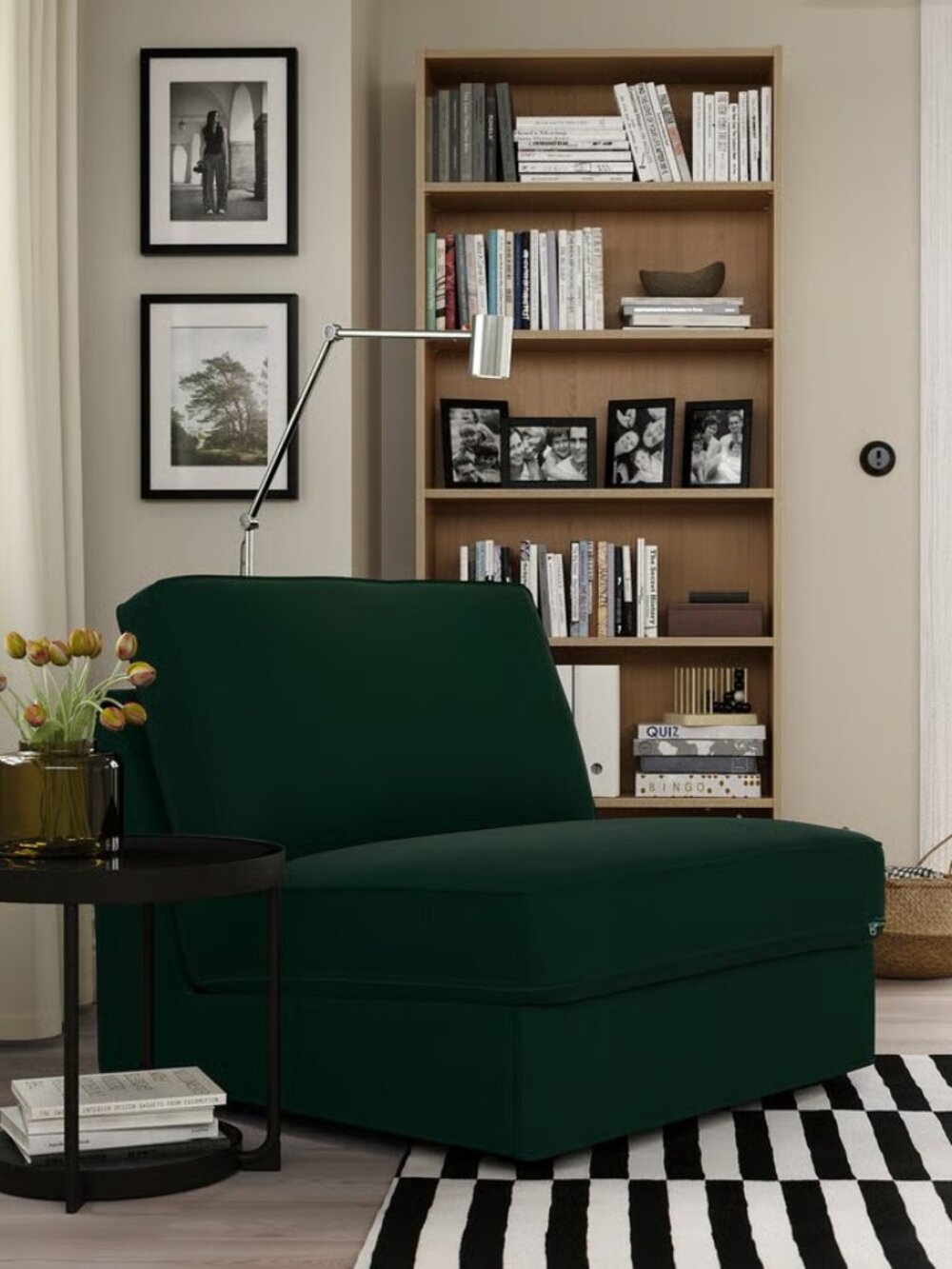Kivik 1-Sear Sleeper Sofa COVER in dark green